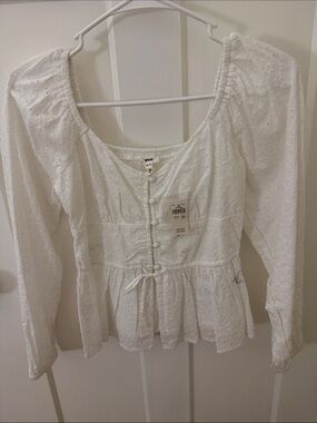 Aerie White Eyelet Blouse -